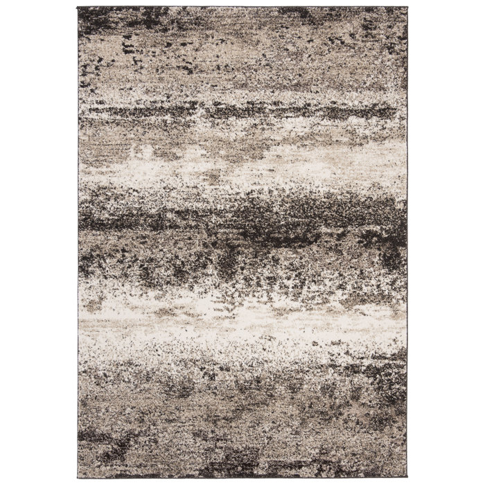Williston Docia Taupe/Black Area Rug & Reviews Wayfair